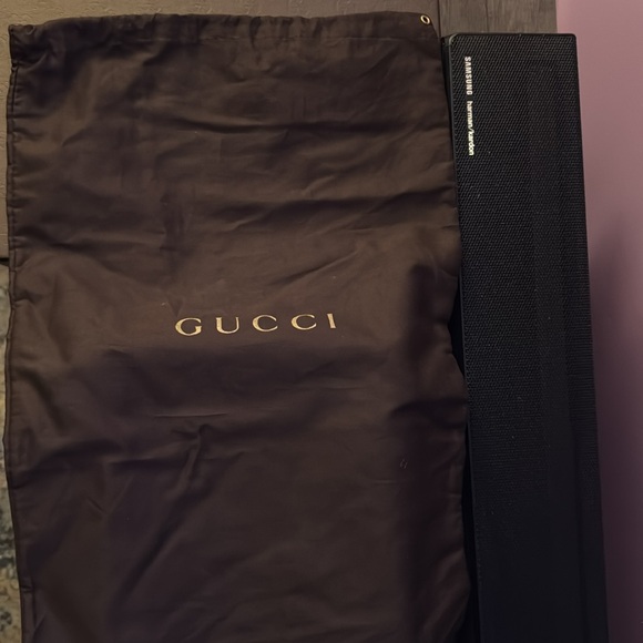 🇮🇹 Gucci - SIZE 40 309774 CGX10 1000 KID SUEDE NAPPA CHARLOT, black block heel - Picture 5 of 15